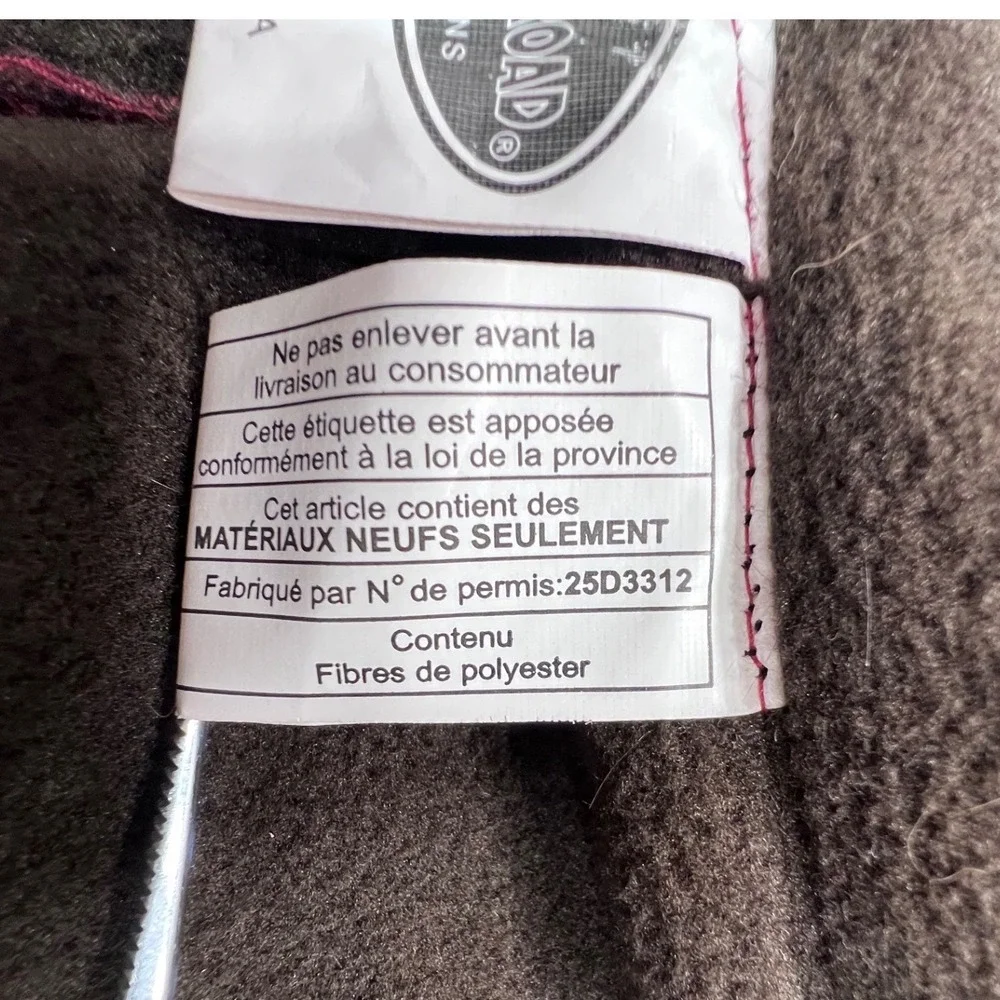 Companion Road Dog Jacket XL Burgundy Quilted Fleece‎ Lined Reflective Safety